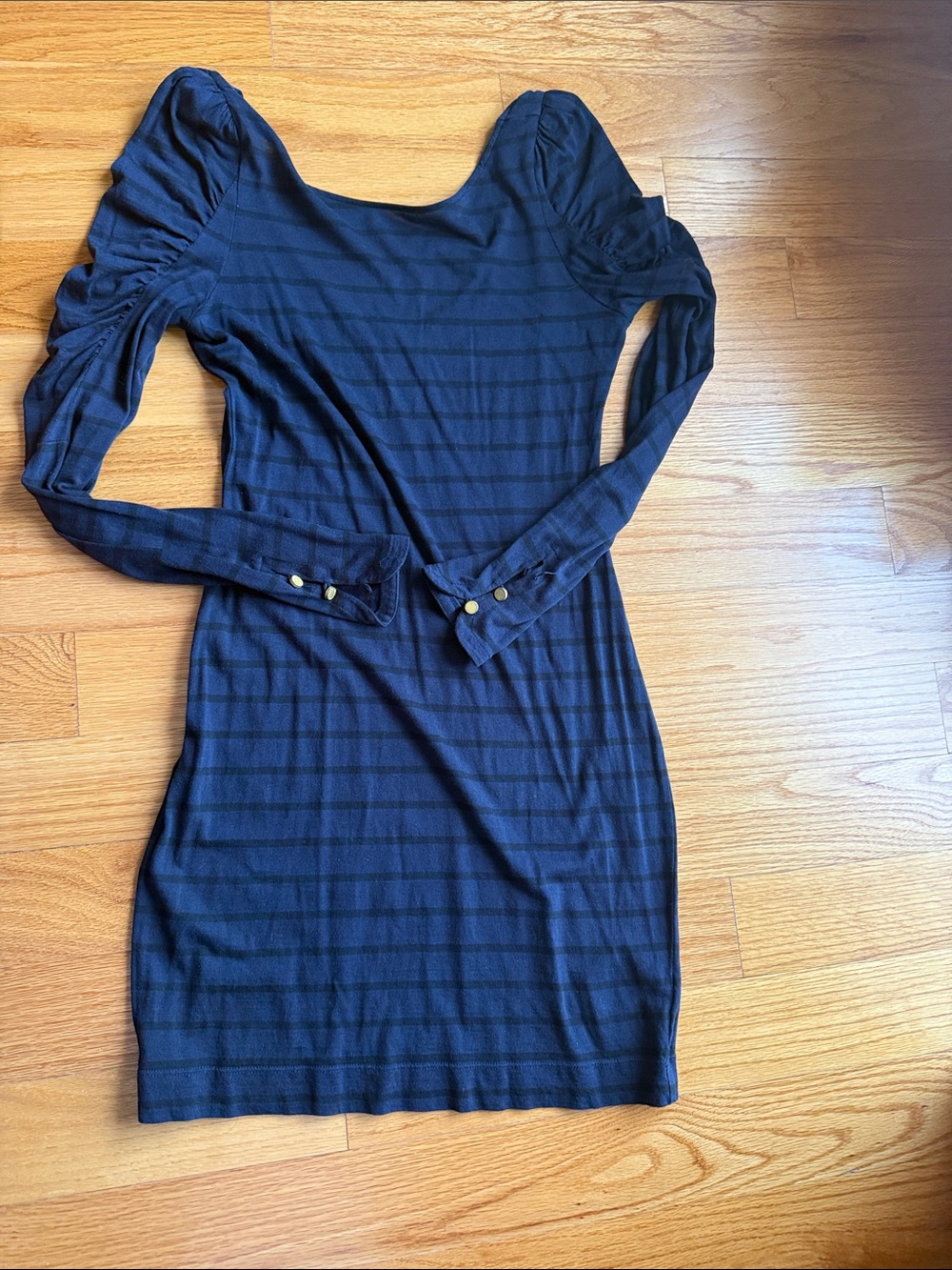 Women’s Navy Striped Long Sleeve Bodycon Dress by juicy couture